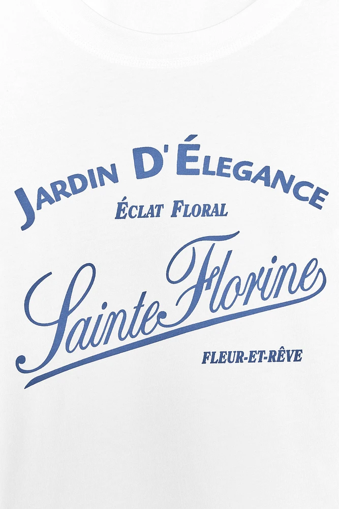 CONTRAST TEXT T-SHIRT