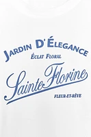 CONTRAST TEXT T-SHIRT