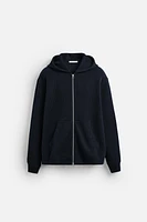 HOODED SWEATSHIRT WITH ZIP