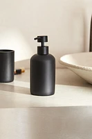 BLACK RESIN BATHROOM DISPENSER