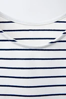 T-SHIRT RAYURES LACETS
