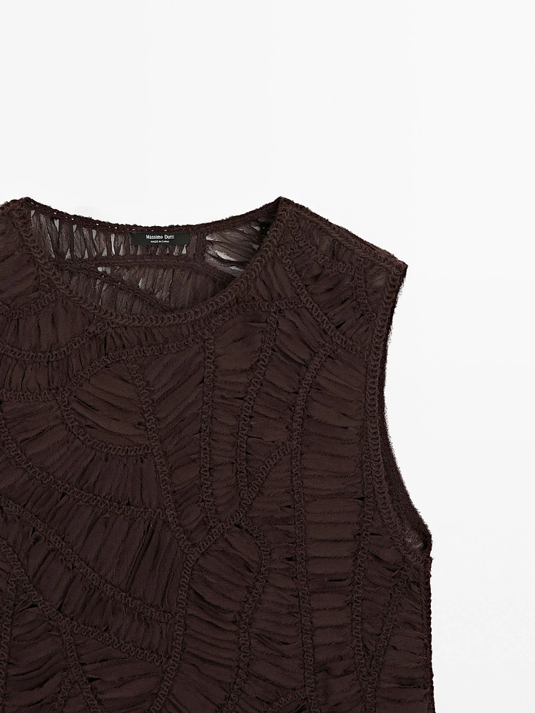 Top crochet ajouré