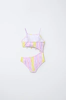 6-14 ANS/ MAILLOT DE BAIN TIE DYE COQUILLAGES CUT OUT