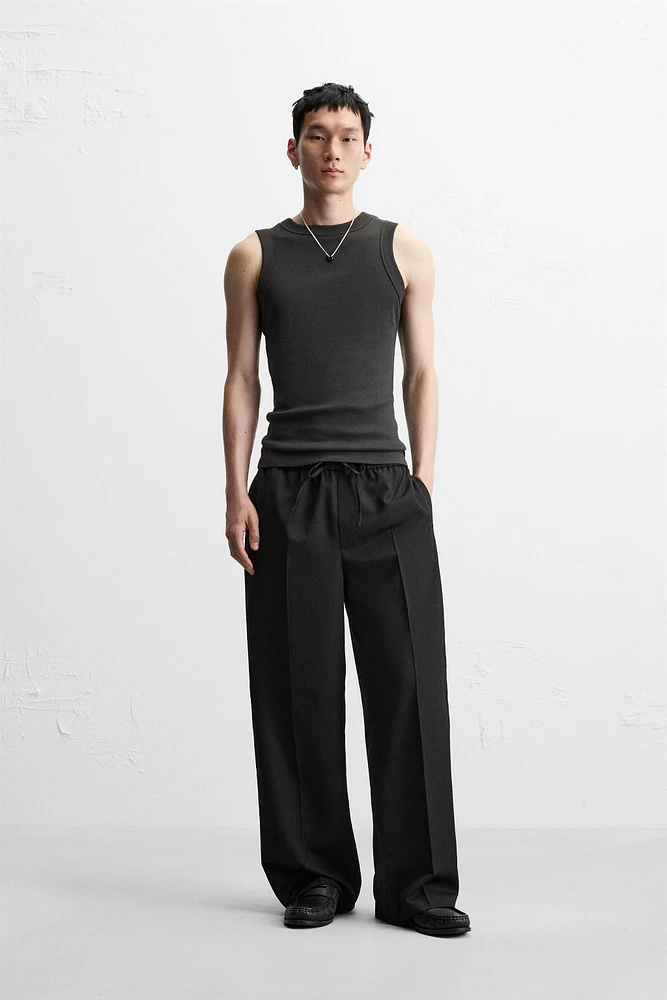 RELAXED FIT PANTS WITH STRIPE
