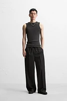 RELAXED FIT PANTS WITH STRIPE