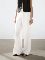 Pantalon de tailleur 100 % lin