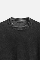 WASHED REVERSE EFFECT SWEATER