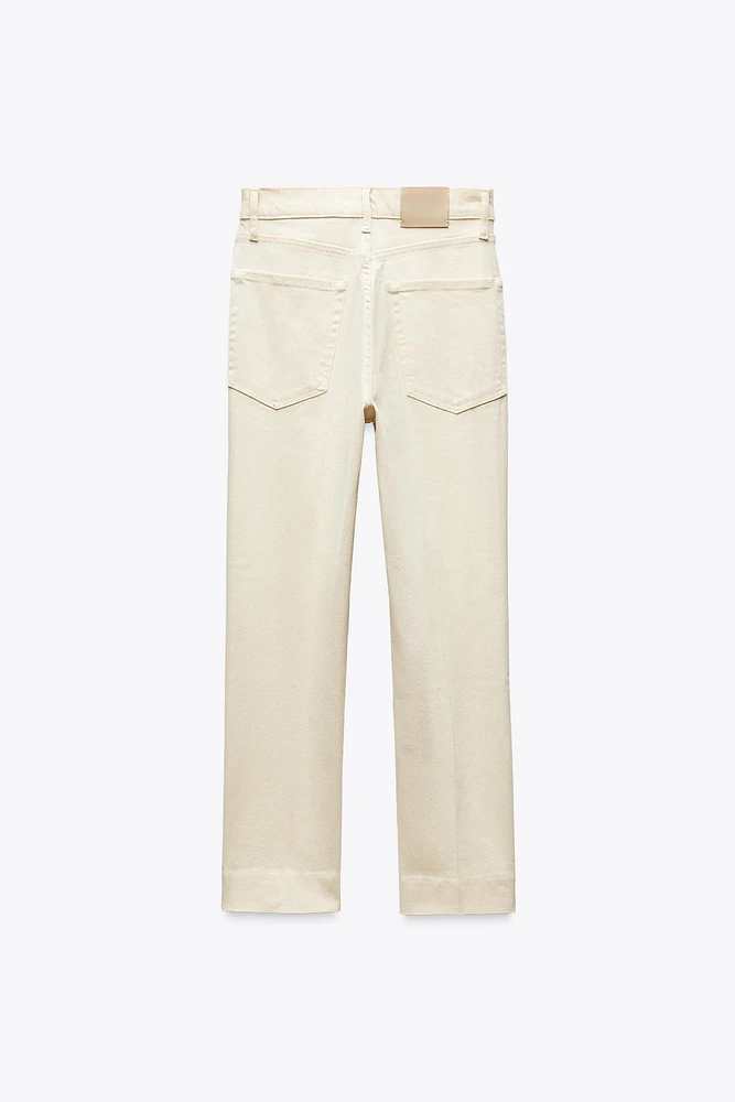 ZW COLLECTION HIGH RISE BOOTCUT CROPPED JEANS