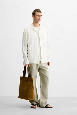 CHEMISE COTON À POCHES