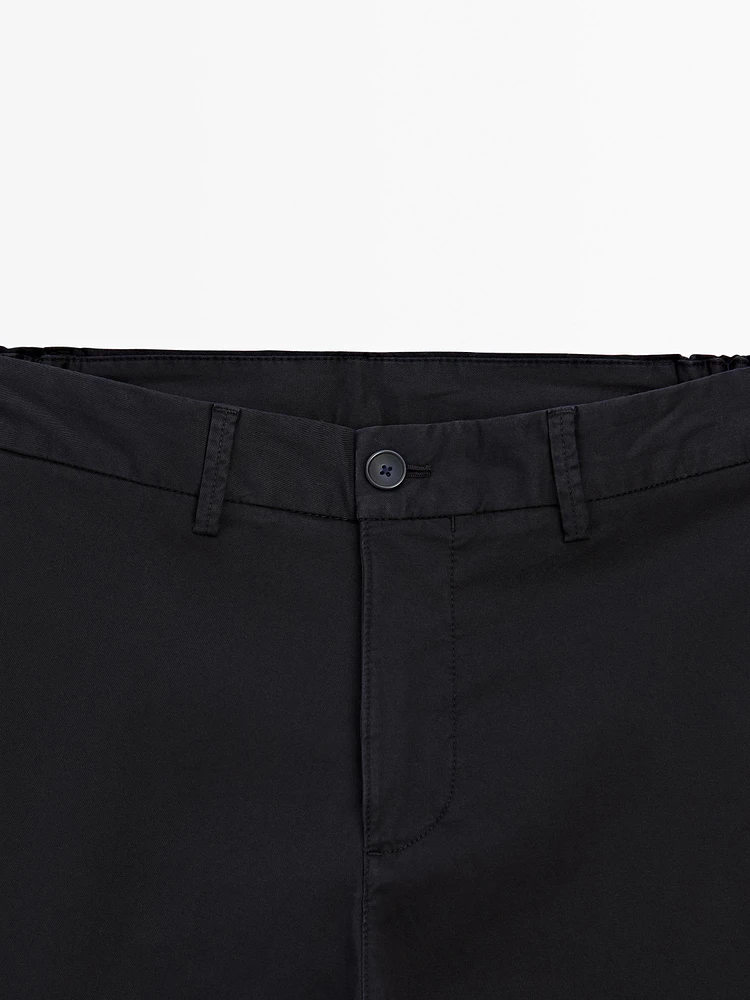 Pantalon slim en coton mélang