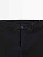 Pantalon slim en coton mélang