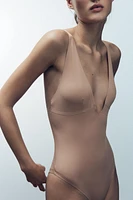 POLYAMIDE CROSS-BACK STRAPPY BODYSUIT