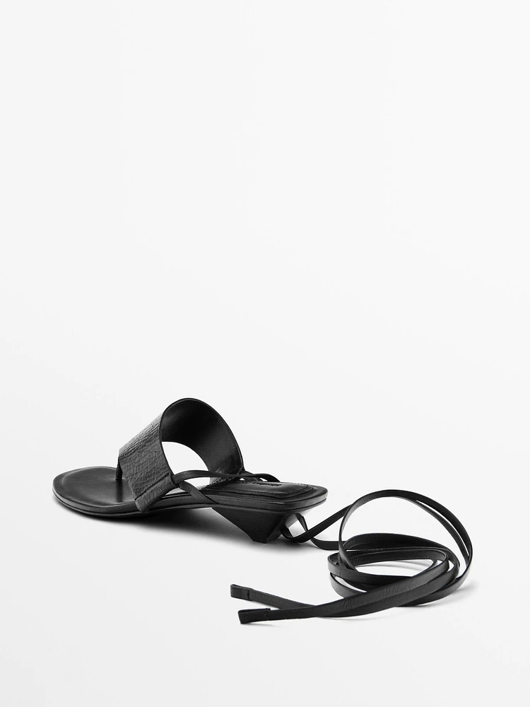 Leather gladiator sandals