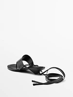 Leather gladiator sandals