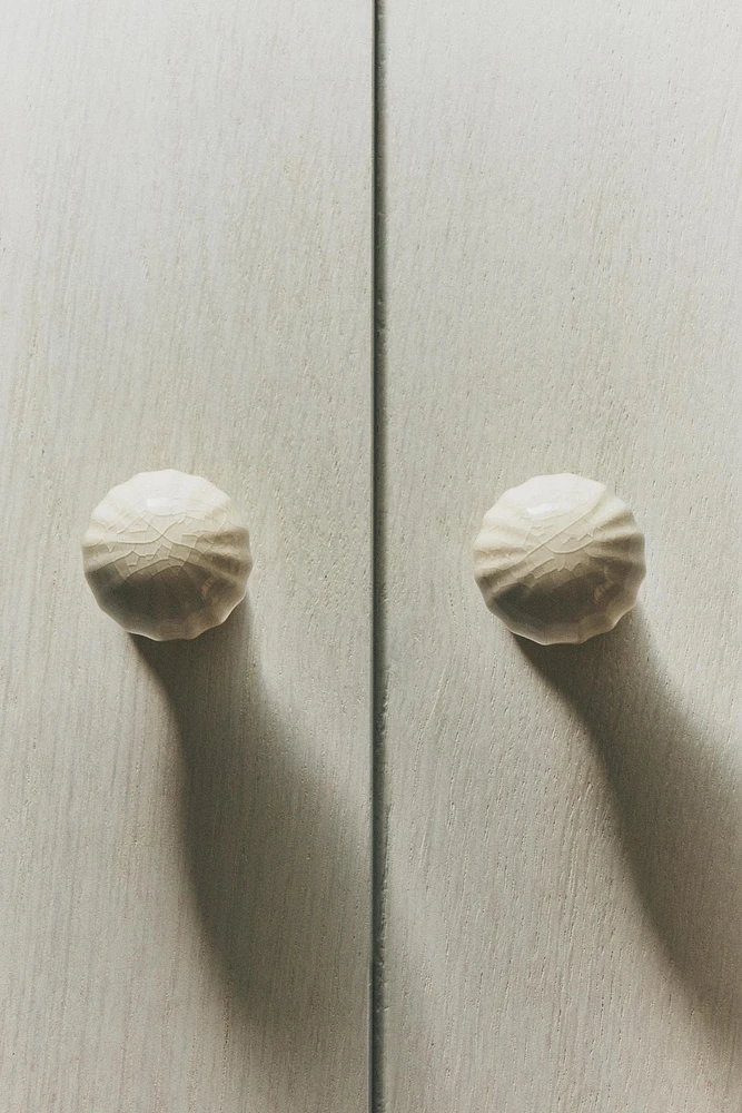 CRACKLED CERAMIC KNOB (SET OF 2)