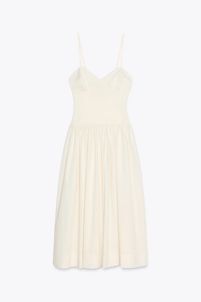 ROBE COMBINÉE EN POPELINE
