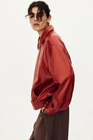 BLOUSON AVIATEUR EN MATIÈRE SYNTHÉTIQUE
