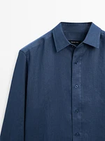 100% linen slim fit shirt
