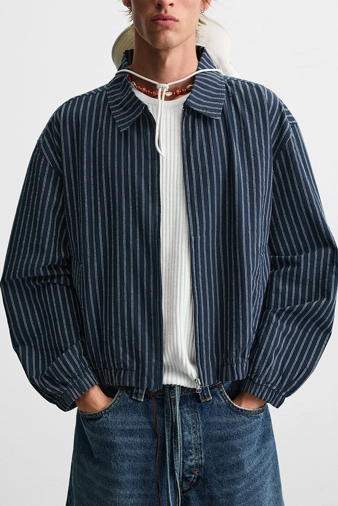 STRIPED STRUCTURED JACKET