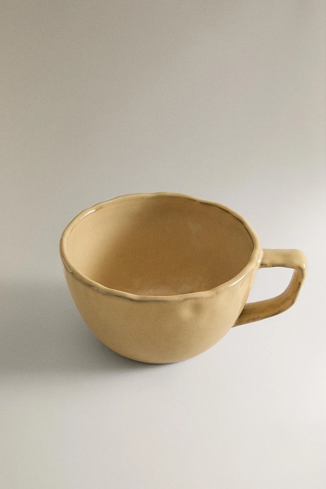 STONEWARE MUG WITH DESIGNS