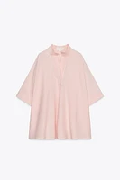 CHEMISE CAPE OVERSIZE RAYURES ZW COLLECTION