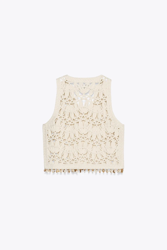 SHELL KNIT VEST