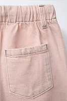 TWILL WIDE LEG PANTS