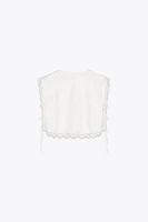 EMBROIDERED TIE TOP