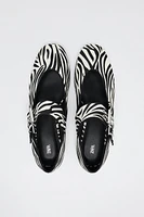 ANIMAL PRINT BUCKLE BALLET FLATS