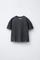 TEXTURED KNIT T-SHIRT