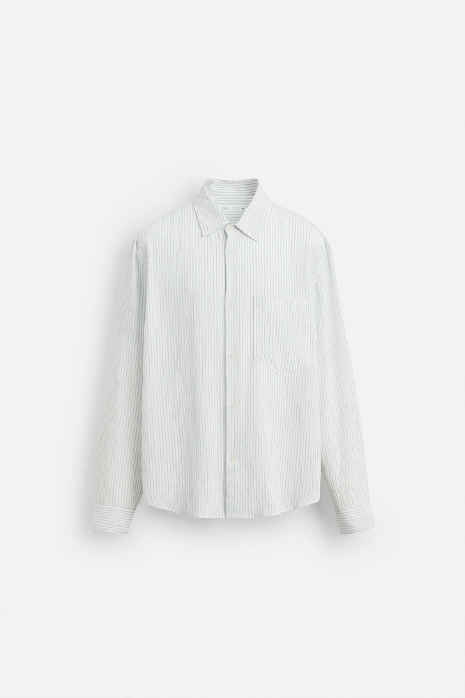 CHEMISE RAYURES MÉLANGE VISCOSE