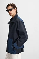 PARKA COLOR BLOCK CAPUCHE