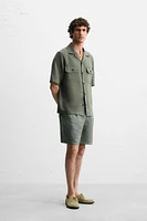 LYOCELL-LINEN FLOWY SHIRT