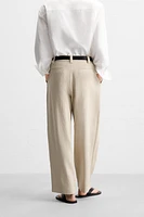 PANTALON DE COSTUME STRUCTURÉ EN LIN