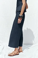 PANTALON JUPE-CULOTTE EN LIN