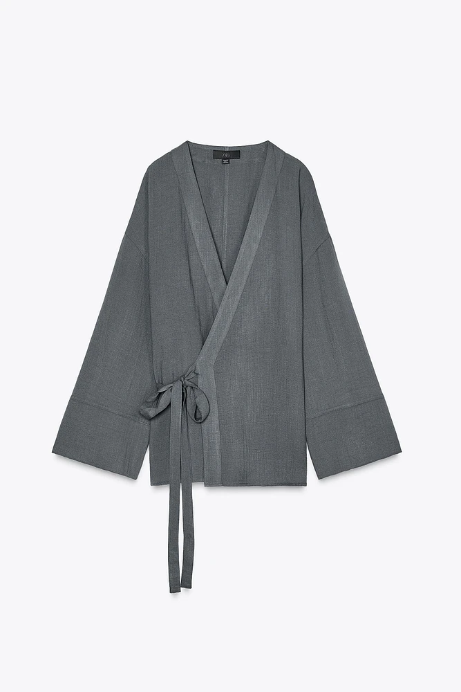 SIDE TIE KIMONO JACKET