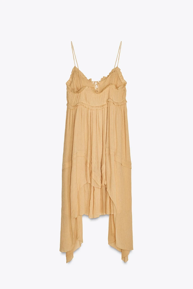 ASYMMETRIC RUFFLED DRESS ZW COLLECTION
