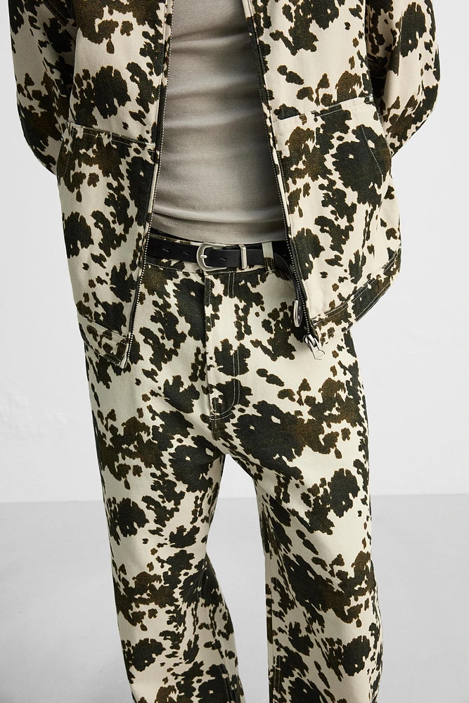 PANTALON RELAXED FIT À IMPRIMÉ ANIMAL