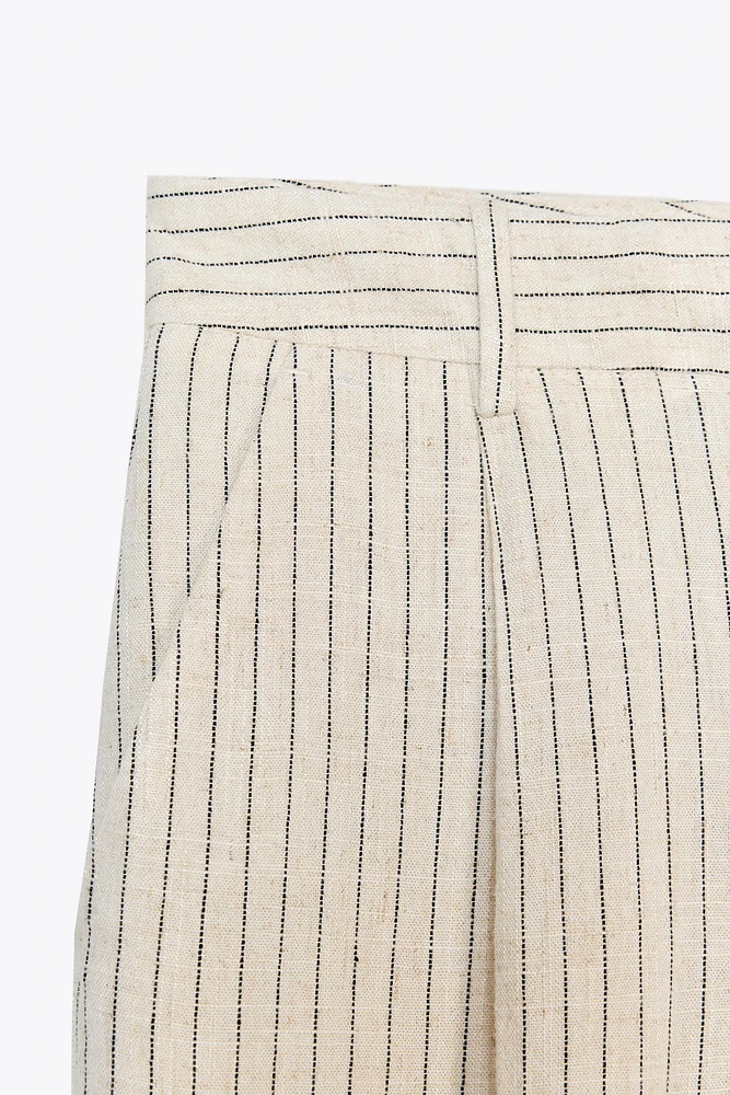 STRIPED WIDE LEG PANTS
