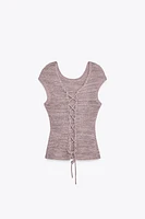 TOP EN MAILLE TEXTURÉE