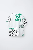 T-SHIRT À IMPRIMÉ GRAFFITI