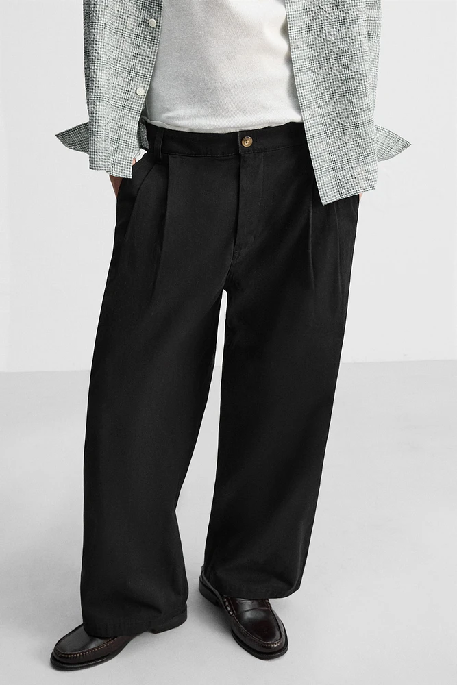 WIDE FIT CHINO PANTS
