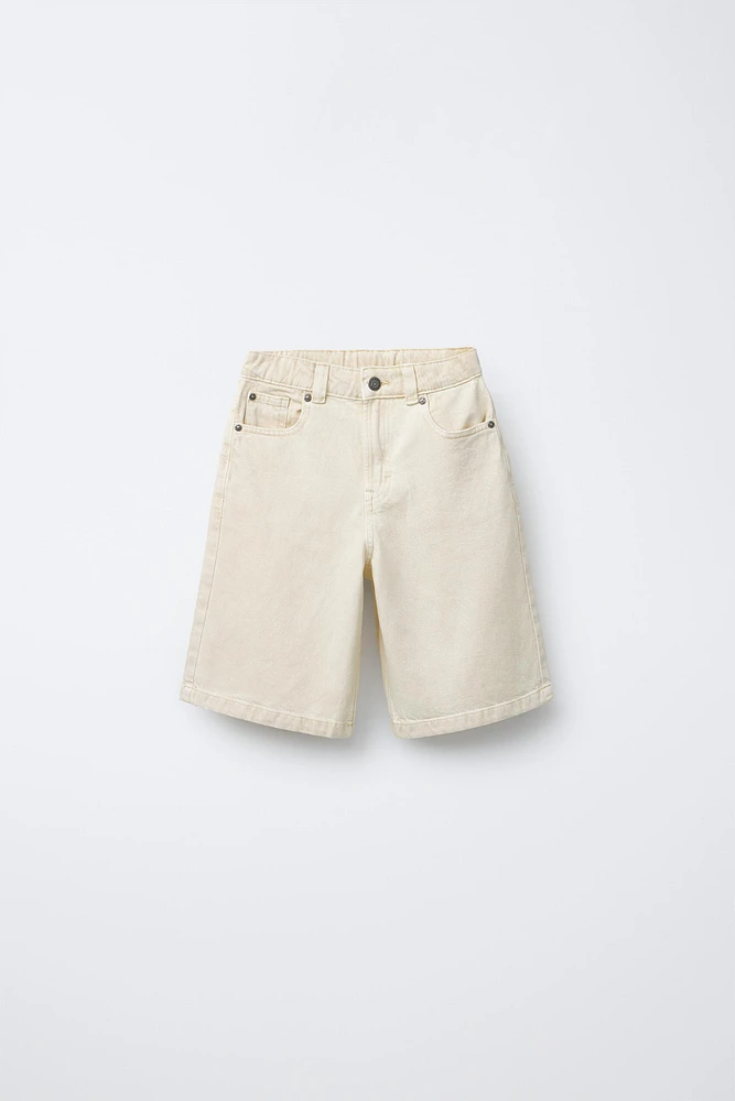 RELAXED BAGGY TWILL SHORTS