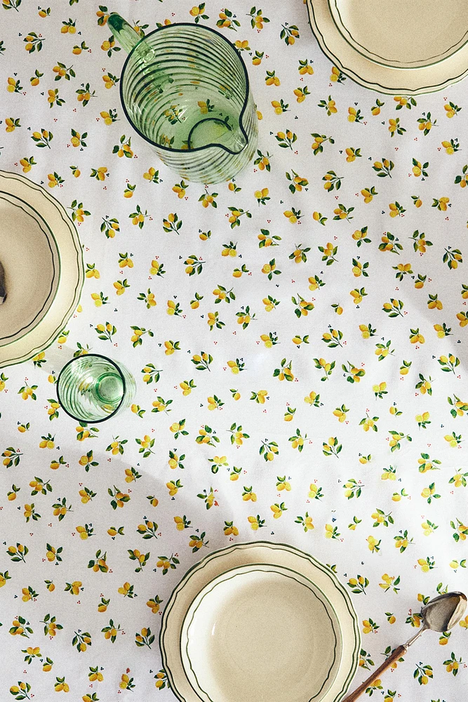 NAPPE COTON ENDUIT CITRONS