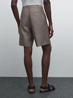 100% linen Bermuda shorts