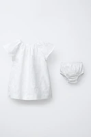 ROBE ET CULOTTE FLEURS BRODÉES