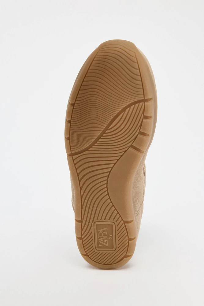 BASKETS OUVERTES À L'ARRIÈRE EN CUIR