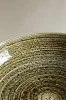 EARTHENWARE SOUP PLATE WITH SPIRAL DESIGN