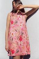 FLORAL PRINT KNIT DRESS