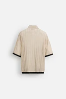 KNIT LACE SHIRT